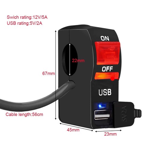 Off control usb charging - +,