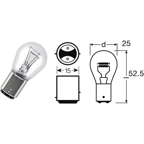 Osram bay15d bulb lamp - bay15d,